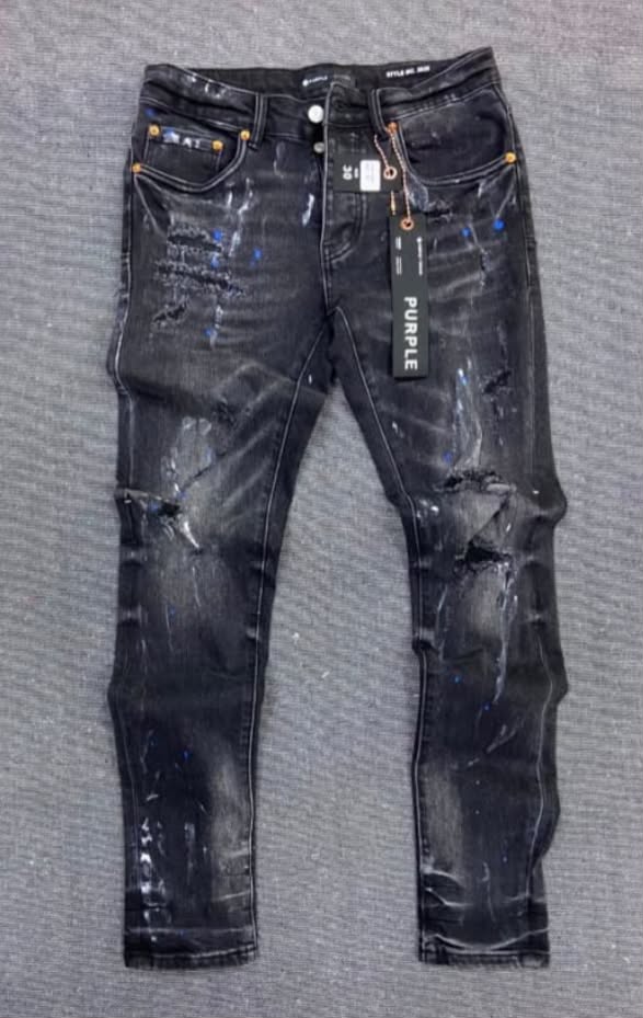 Purple Brand Jeans - Black Splatter