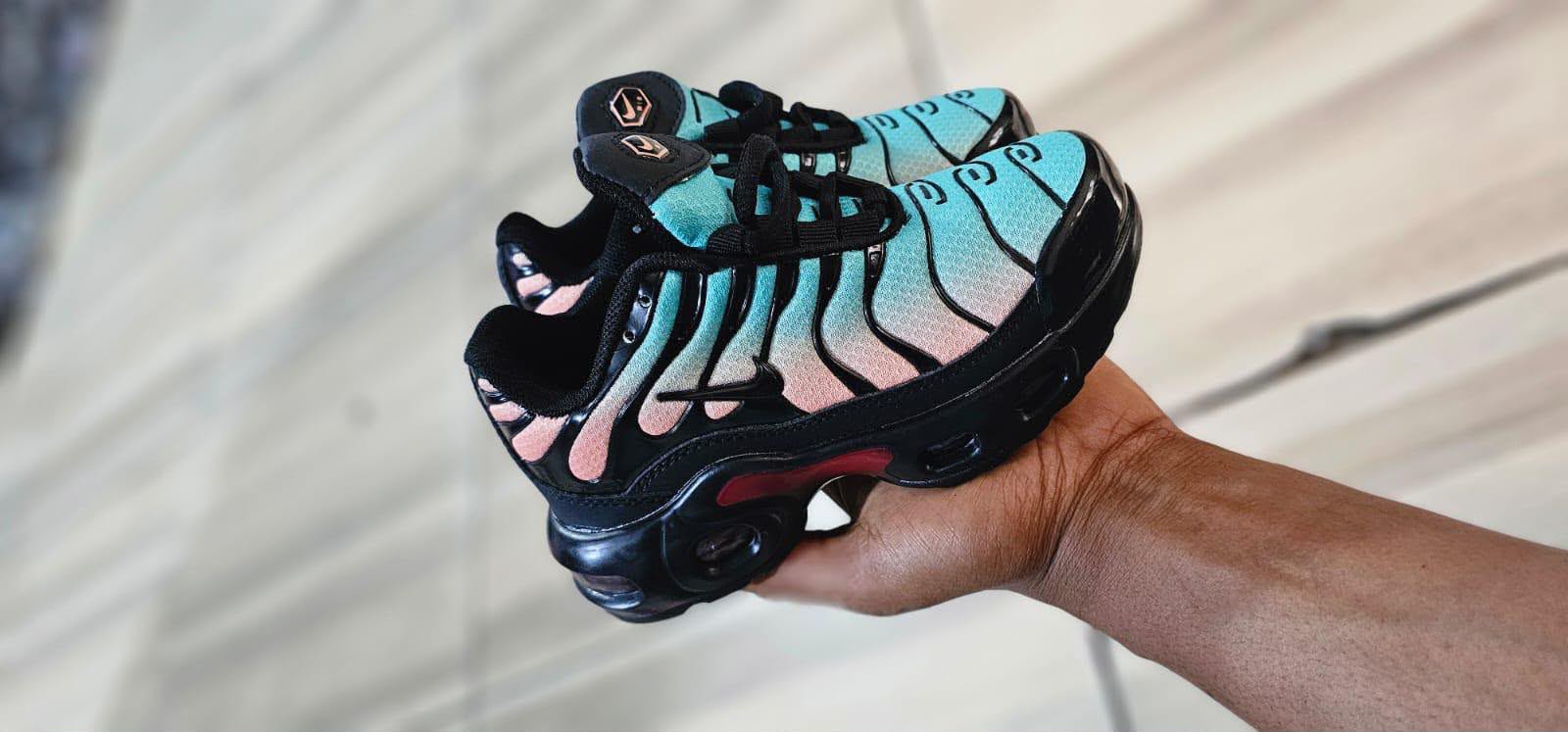 Nike Air Max Plus Kids - Teal Pink