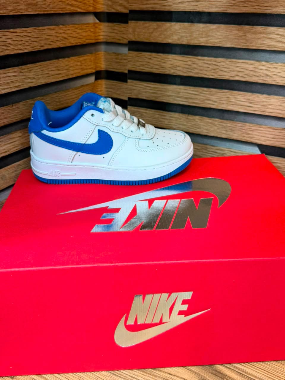 Nike Air Force 1 Kids - White Blue