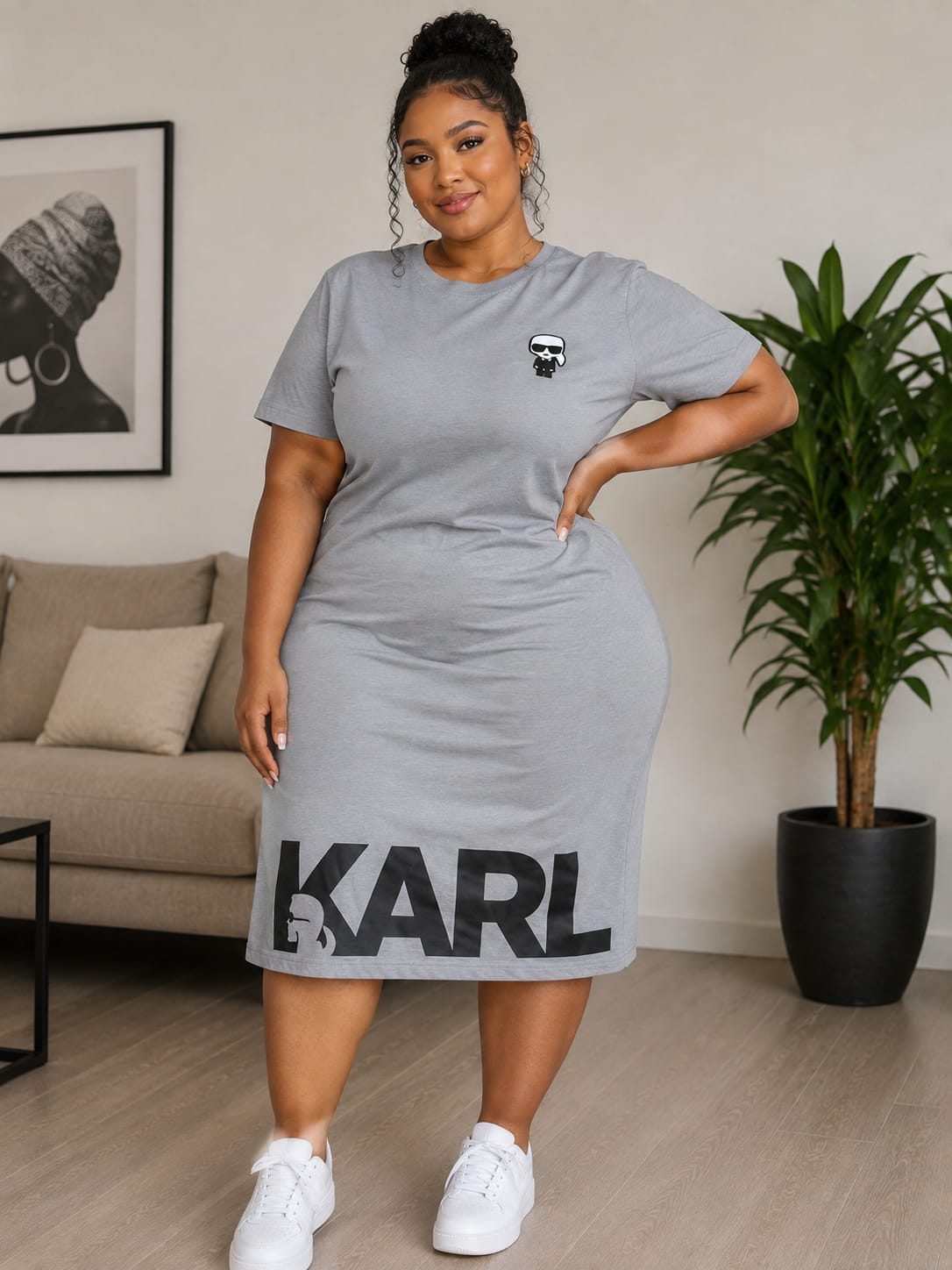 Karl Lagerfeld Ikonik Karl Dress - Grey